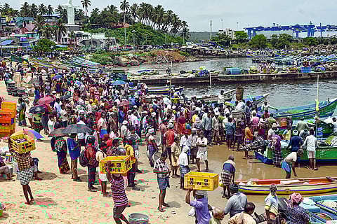 Fishermen go fishing in Thiruvananthapuram